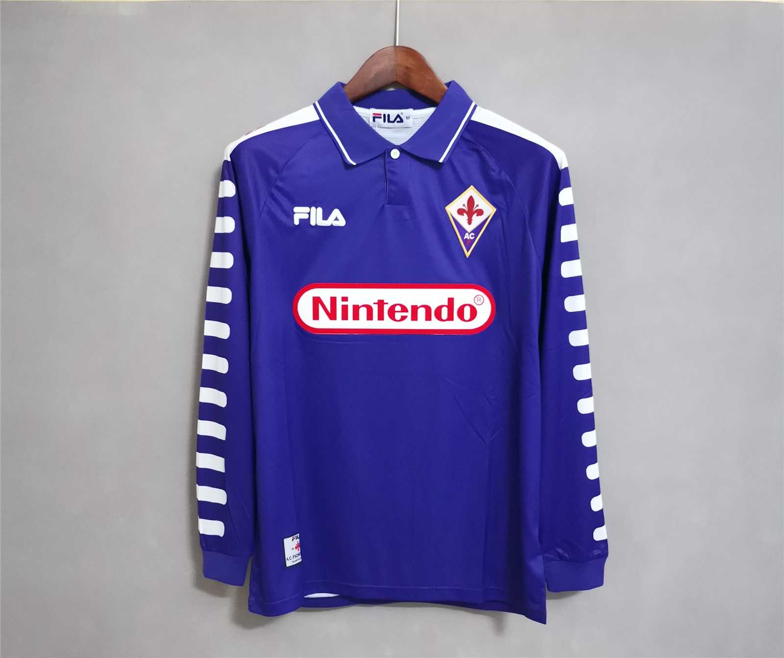 AAA Quality Fiorentina 98/99 Home Long Soccer Jersey